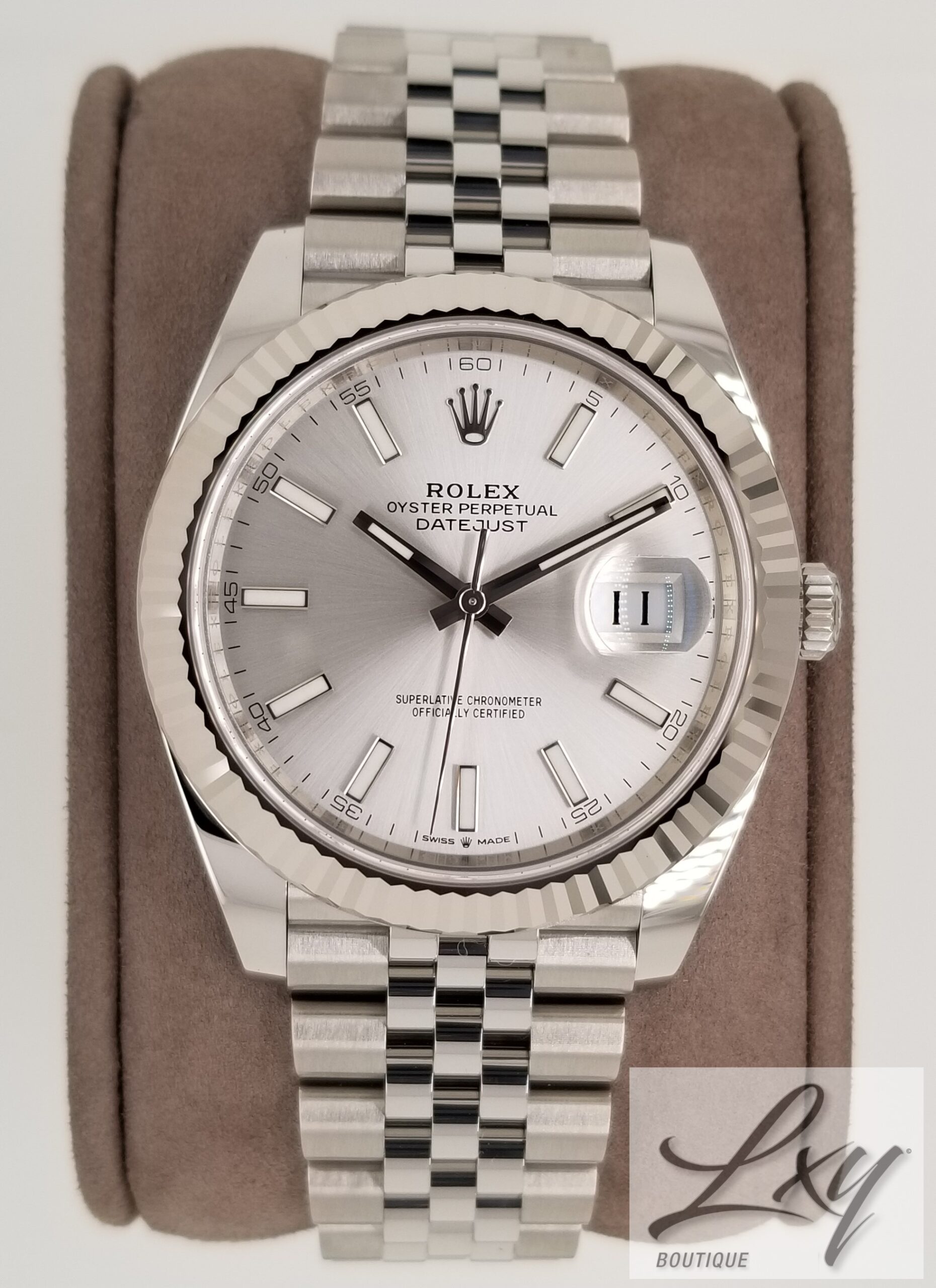 ROLEX DATEJUST 41MM REF. 126334 SILVER INDEX MARKER IN OYSTERSTEEL WITH JUBILEE BAND Lxy