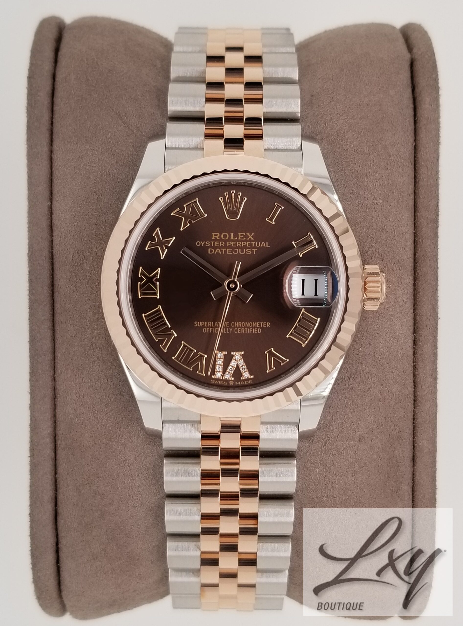 Rolex Lady-Datejust 31mm Yellow Gold Champagne Diamond Dial