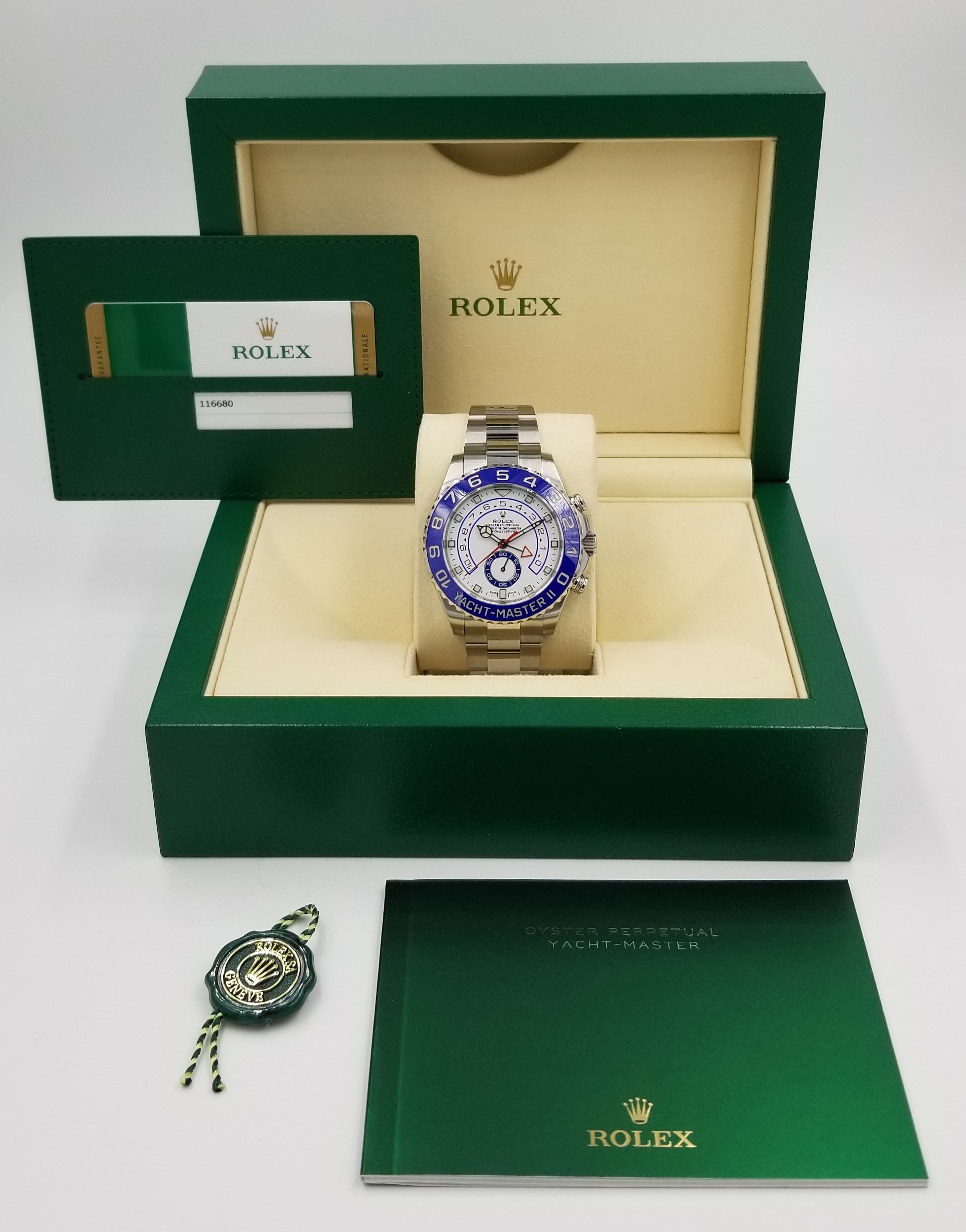 Rolex Yacht-Master II 116680 Men's Blue Ceramic Stainless Steel Oyster -  PRE-OWNED