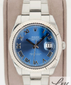 Rolex Datejust 41mm 126334 Blue Roman Numeral Dial In Oystersteel With Oyster Band - Lxy Boutique